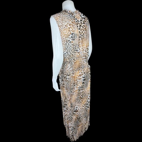 ANTTHONY Originals 1X Leopard Print Chiffon Dress Lined RN83299 Pullover Style - Picture 7 of 15